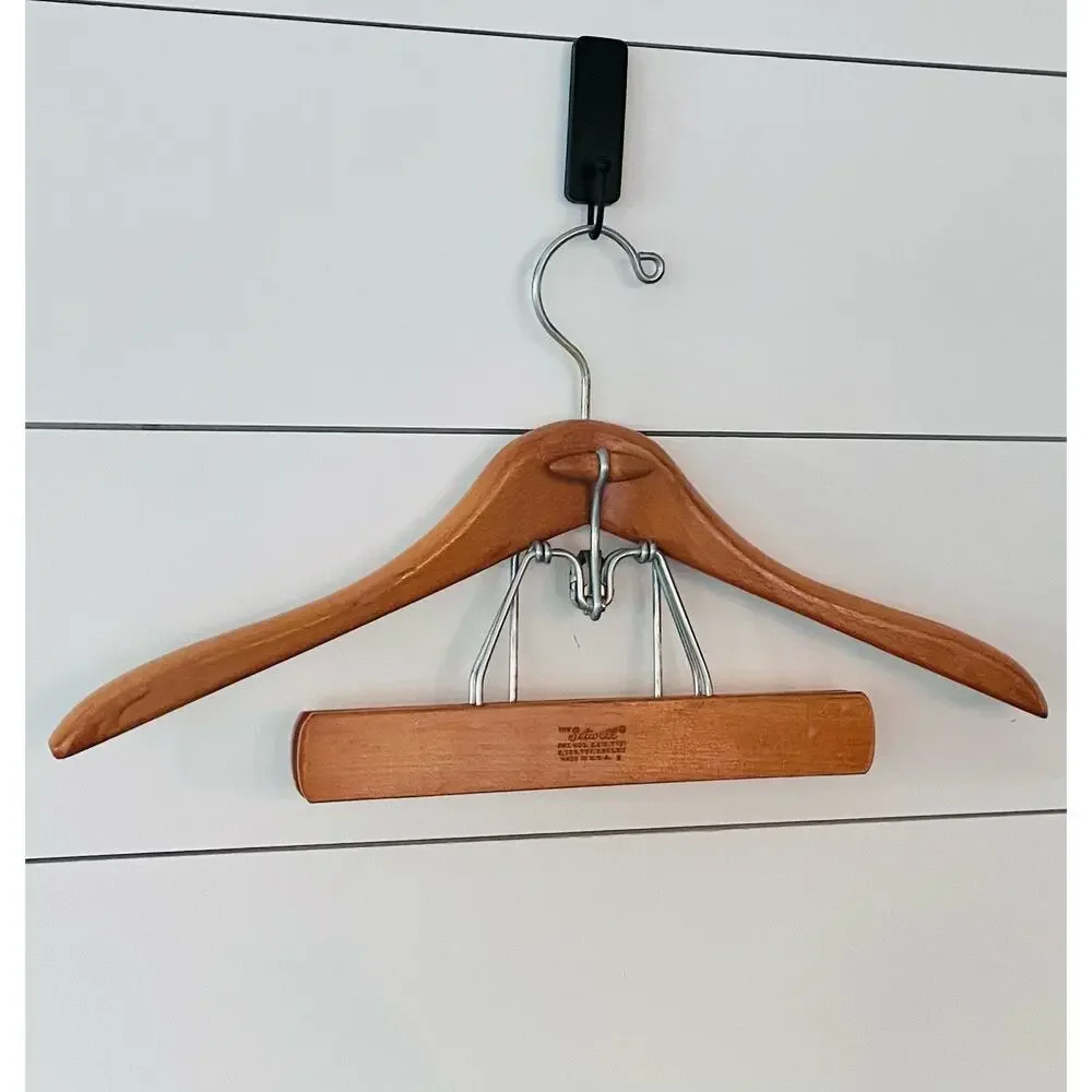Vintage Setwell Garment Clamp Hanger Wood Hanger
